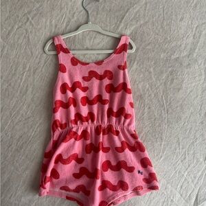 Pink and Red Patterned Romper Bobo Choses